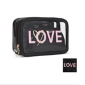 Black LOVE glamour vanity bag Victoria's Secret